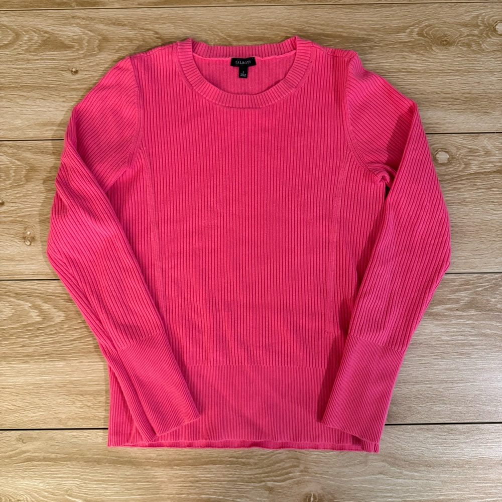 Talbots Vibrant Pink Knit Top Size Small